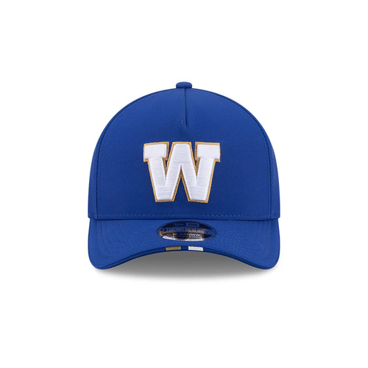 Winnipeg Blue Bombers CFL 2026 New Era On-Field Side Line 9FORTY M-Crown A-Frame Adjustable Hat - Blue