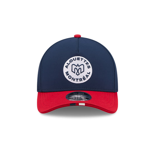 Montreal Alouettes CFL 2026 New Era On-Field Side Line 9FORTY M-Crown A- Frame Adjustable Hat - 2 Tone Navy/Red