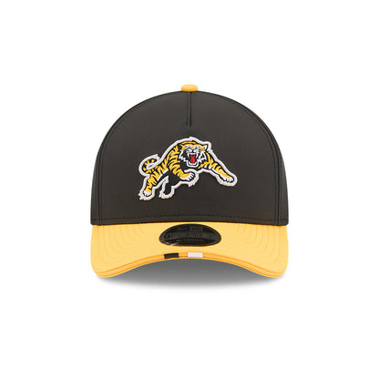 Hamilton Tigercats CFL 2026 New Era On-Field Side Line 9FORTY M-Crown A- Frame Adjustable Hat - 2 Tone Black/Yellow