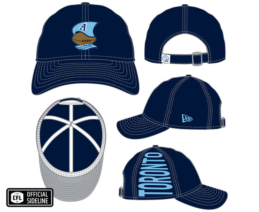 Toronto Argonauts CFL New Era 2026 Retro Turf Traditions 9Twenty Adjustable Hat - Navy