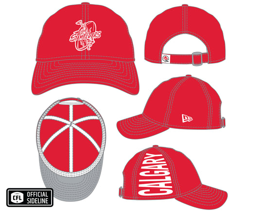 Calgary Stampeders CFL New Era 2026 Retro Turf Traditions 9Twenty Adjustable Hat - Red
