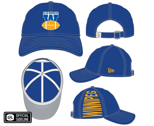 Winnipeg Blue Bombers CFL New Era 2026 Retro Turf Traditions 9Twenty Adjustable Hat - Blue