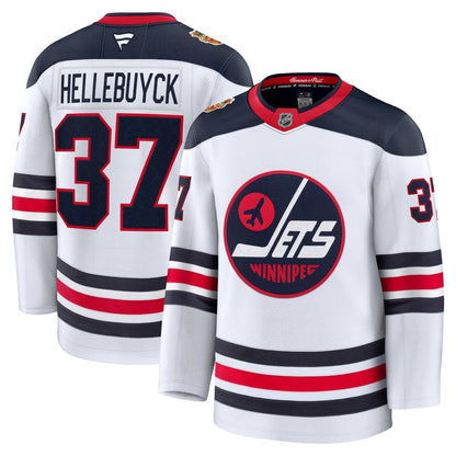 Winnipeg Jets Connor Hellebuyck #37 Fanatics 2026 NHL Heritage Classic Premium Player Jersey - White