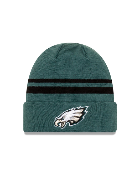 Philadelphia Eagles Primary Logo New Green Black Cuffed Knit Toque