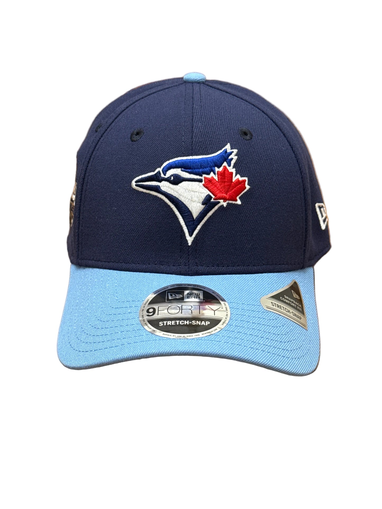 Toronto Blue Jays New Era Navy 2-Tone 2025 World Series Side Patch 9FORTY Stretch-Snap Hat