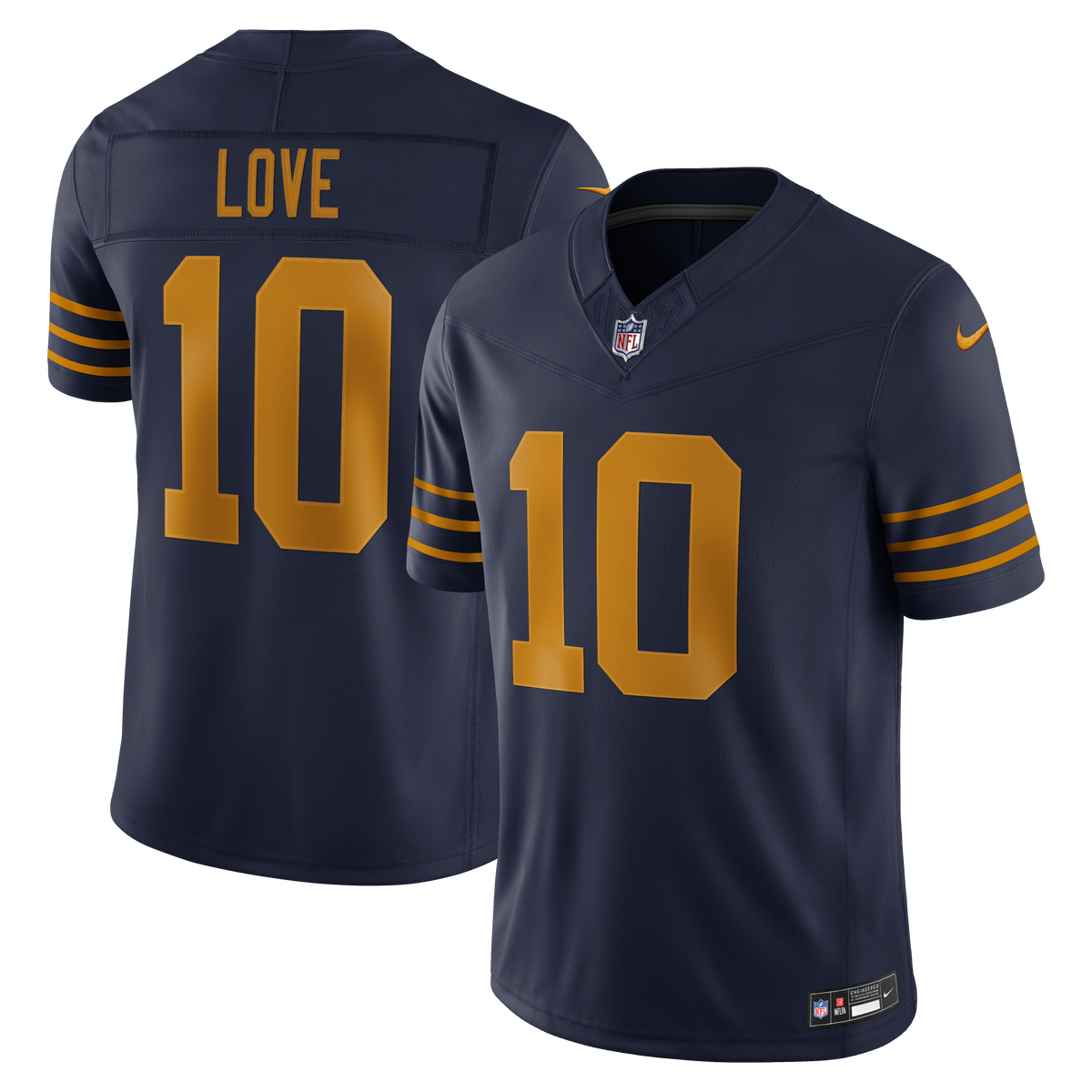Jordan Love #10 Green Bay Packers Nike Team Vapor F.U.S.E. Stitched Limited Jersey - Navy