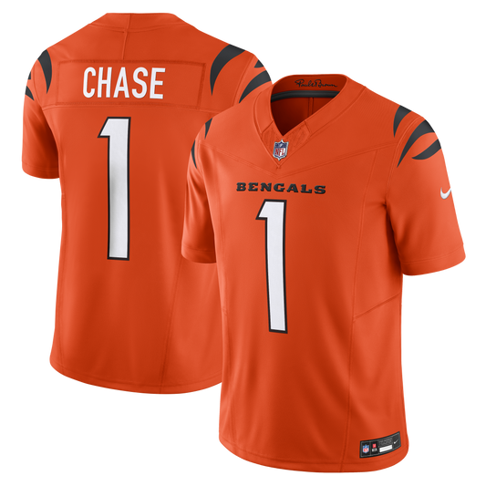 Ja'Marr Chase #1 Cincinnati Bengals Orange Nike Vapor F.U.S.E. Limited Jersey - Pro League Sports Collectibles Inc.