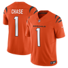 Ja'Marr Chase #1 Cincinnati Bengals Orange Nike Vapor F.U.S.E. Limited Jersey - Pro League Sports Collectibles Inc.