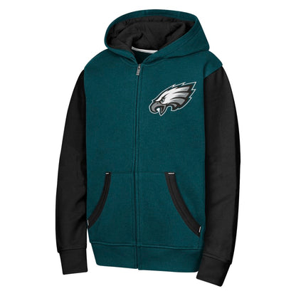 Youth Philadelphia Eagles Stadium 2.0 Full Zip Fleece Hoodie
