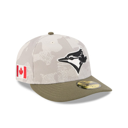 Toronto Blue Jays Camo Armed Forces 2025 On-Field New Era 59FIFTY Fitted Hat