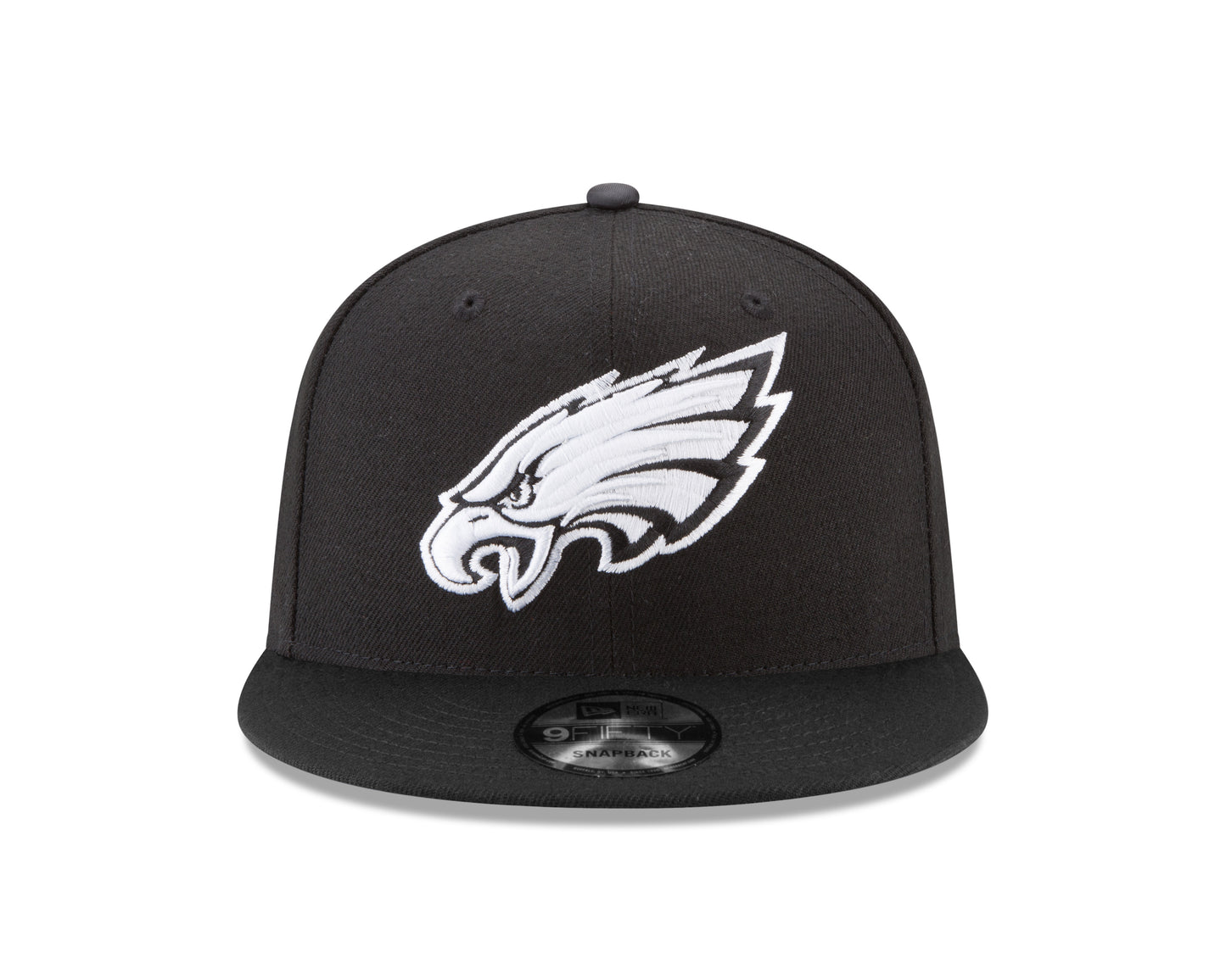 Philadelphia Eagles New Era NFL Basic 9FIFTY Adjustable Snapback Hat - Black/White