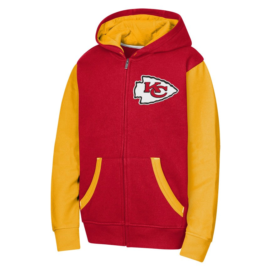 Youth Kansas City Chiefs Stadium 2.0 Full Zip Fleece Hoodie