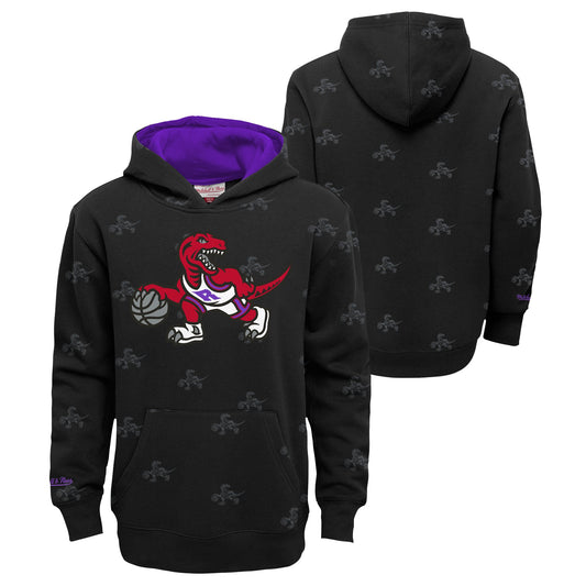 Youth Toronto Raptors AOP Mitchell & Ness Pullover Fleece Hoodie