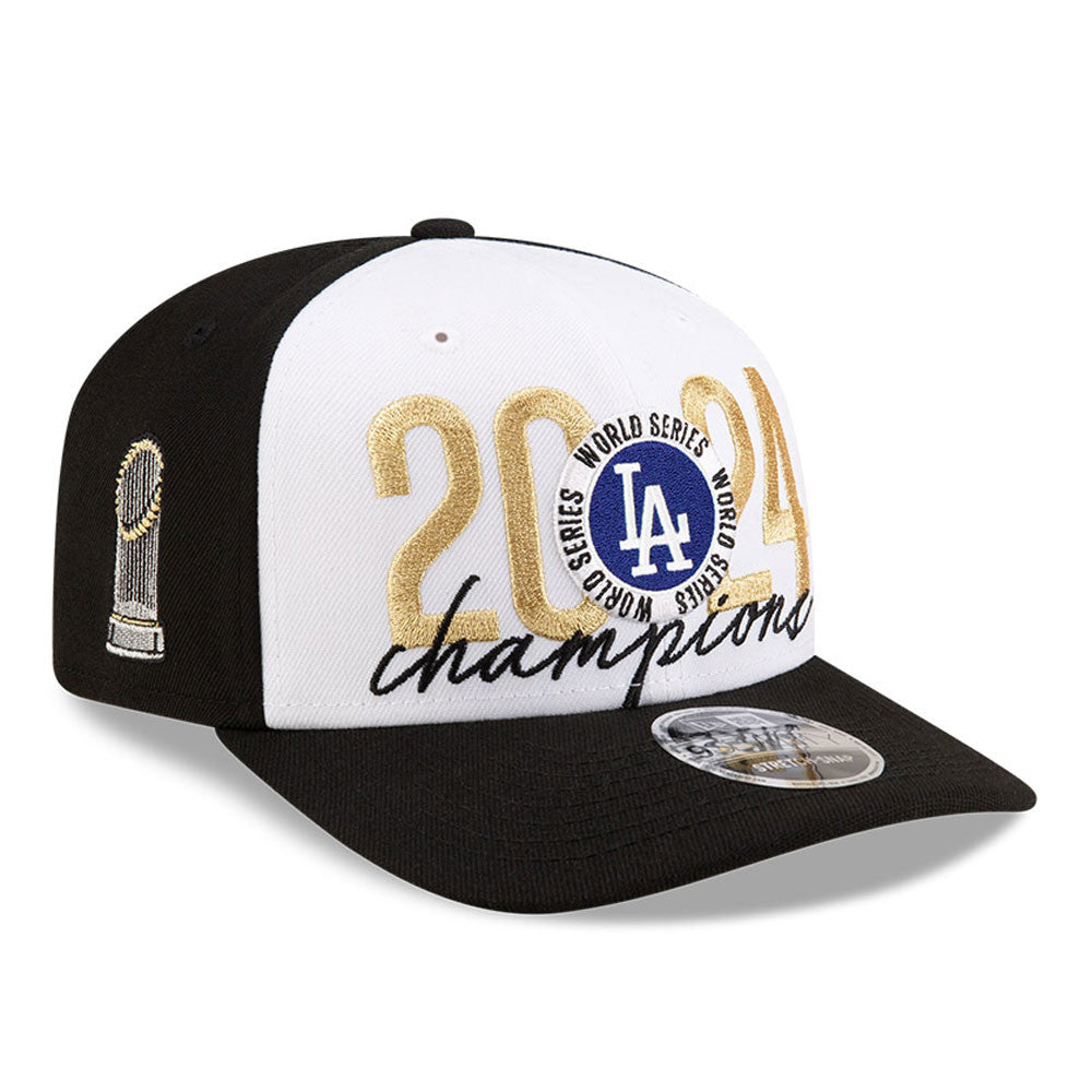 Los Angeles Dodgers New Era White/Black 2024 World Series Champions Locker Room 9SEVENTY Stretch-Snap Hat