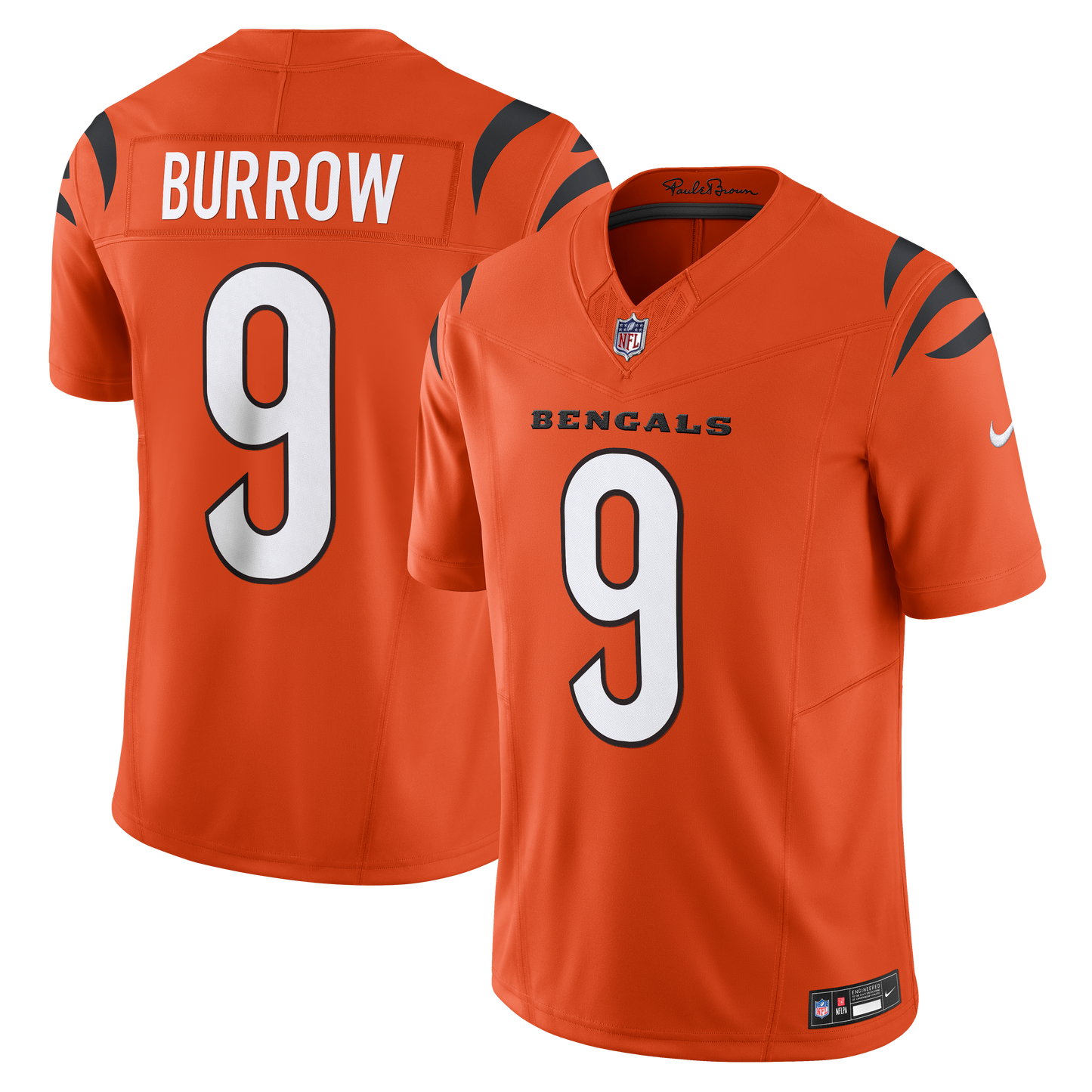 Joe Burrow #9 Cincinnati Bengals Orange Nike Vapor F.U.S.E. Limited Jersey - Pro League Sports Collectibles Inc.