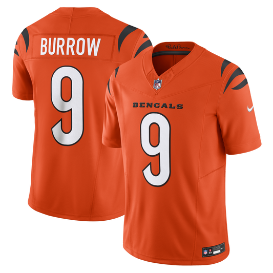 Joe Burrow #9 Cincinnati Bengals Orange Nike Vapor F.U.S.E. Limited Jersey - Pro League Sports Collectibles Inc.