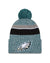 Philadelphia Eagles New Era 2023 Sideline - Sport Cuffed Pom Knit Hat - Green