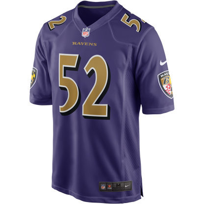 Ray Lewis #52 Baltimore Ravens Throwback Nike Game Jersey - Purple