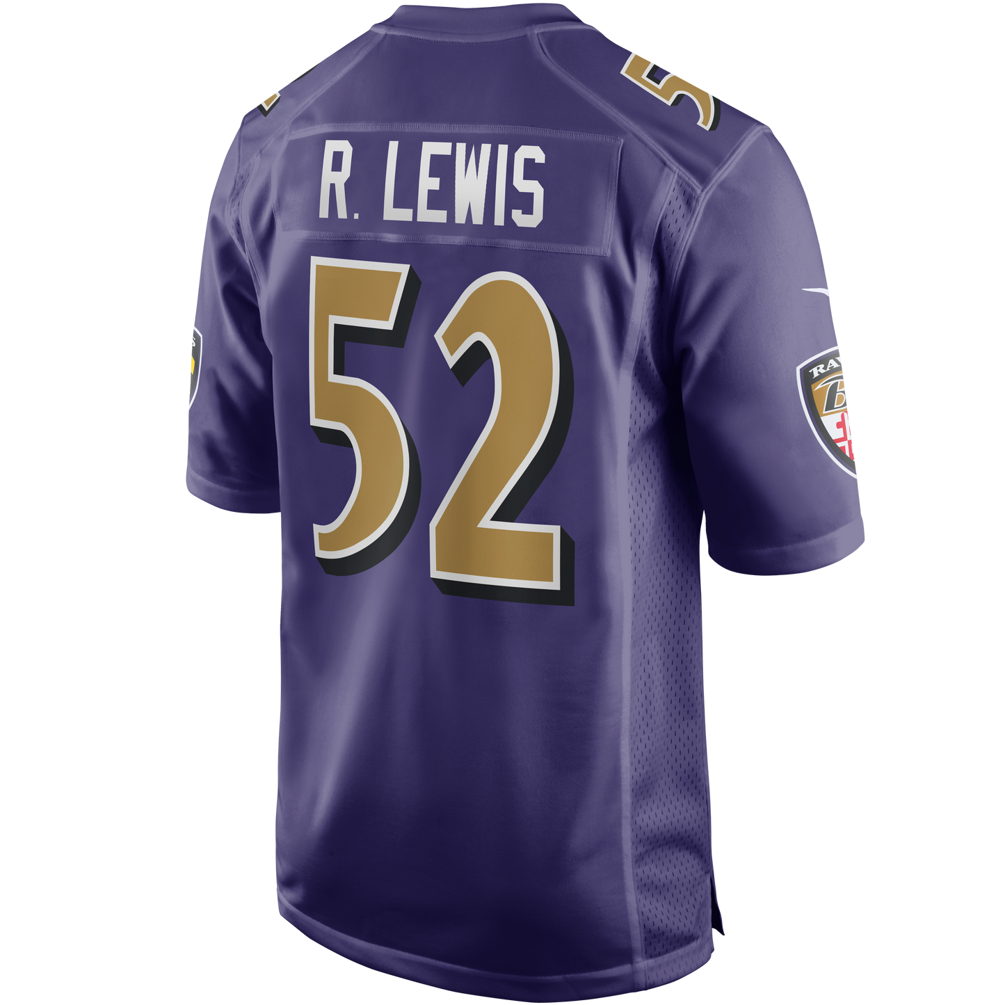 Ray Lewis #52 Baltimore Ravens Throwback Nike Game Jersey - Purple