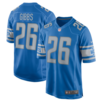 Jahmyr Gibbs #26 Detroit Lions Nike Game Jersey - Alternate Blue