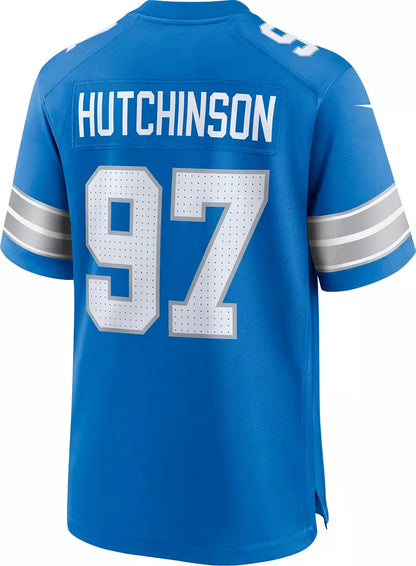 Aiden Hutchinson #97 Detroit Lions Nike Player Game Home Jersey - Blue
