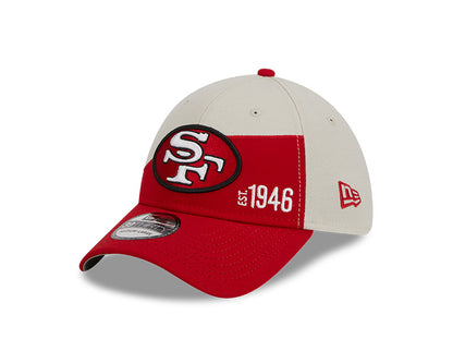 San Francisco 49ers  New Era 2023 Historic Sideline 39THIRTY Flex Hat - Cream/Red - Pro League Sports Collectibles Inc.