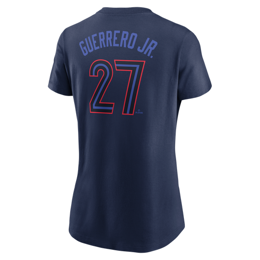 Women's Toronto Blue Jays Vladimir Guerrero Jr. #27 Nike City Connect Name and Number T-Shirt