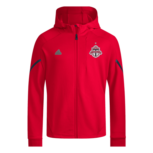 Toronto FC adidas Red 2024 Anthem Travel Raglan Sleeve Full-Zip Jacket