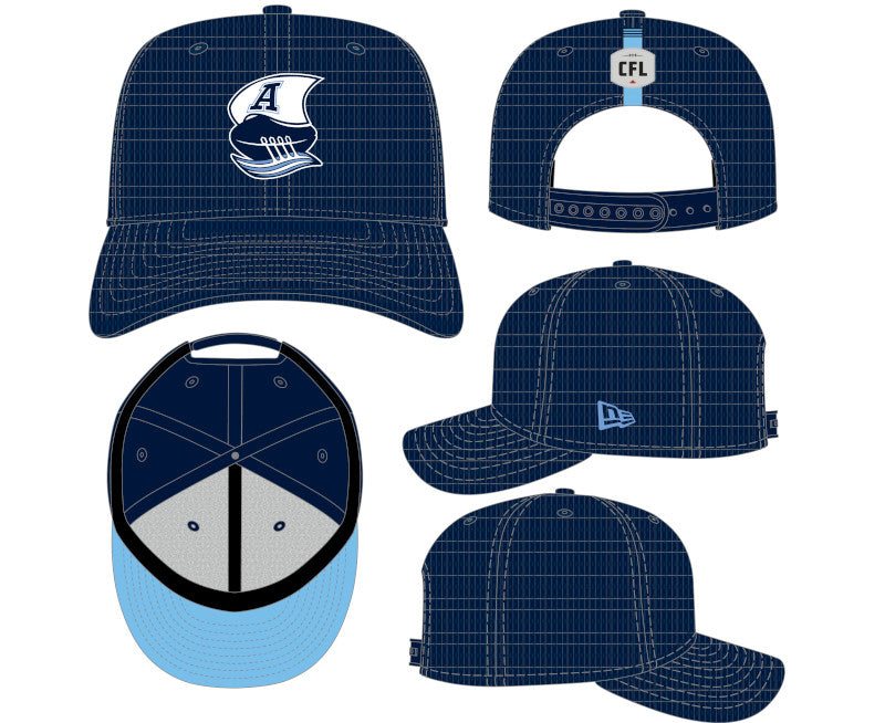 TORONTO ARGONAUTS CFL 2025 New Era 9SEVENTY Stretch-Snap Hat - Black