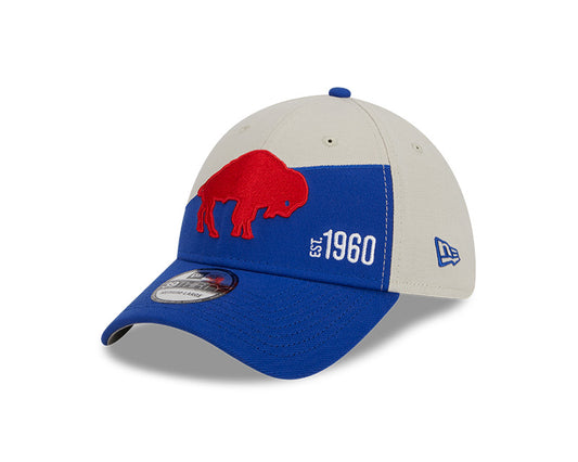 Buffalo Bills New Era 2023 Historic Sideline 39THIRTY Flex Hat - Cream/Royal - Pro League Sports Collectibles Inc.