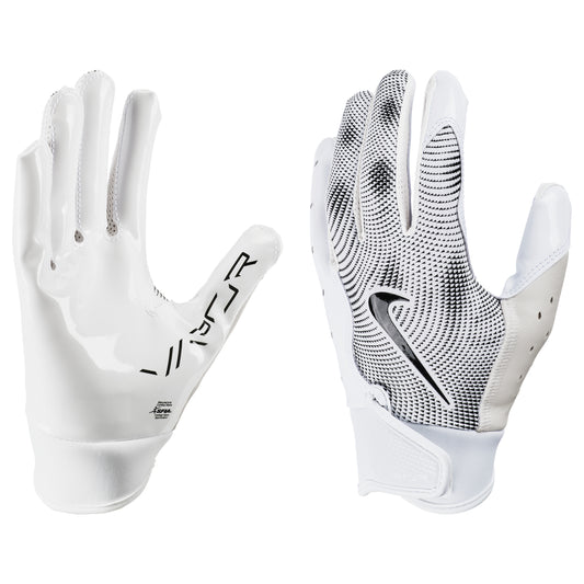 Youth Jet White Nike Vapor Football Gloves