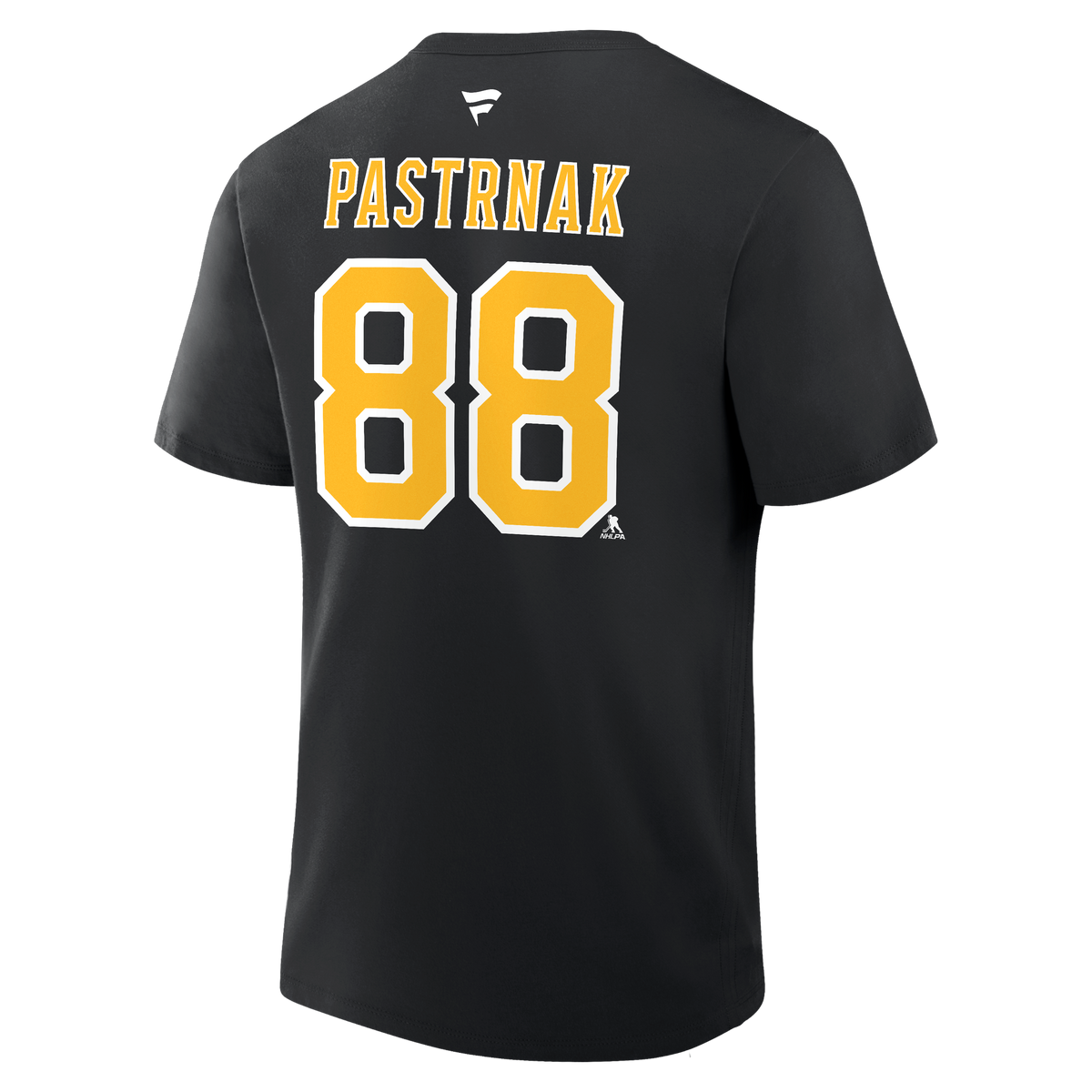 David Pastrnak #88 Boston Bruins Fanatics Authentic Stack Name and Number T-Shirt - Black