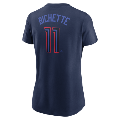 Women's Toronto Blue Jays Bo Bichette #11 Nike City Connect Name and Number T-Shirt