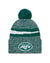 New York Jets New Era 2023 Sideline - Sport Cuffed Pom Knit Hat - Green