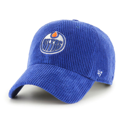 Edmonton Oilers THICK CORD Clean Up '47 Brand Adjustable Hat - Royal - Pro League Sports Collectibles Inc.