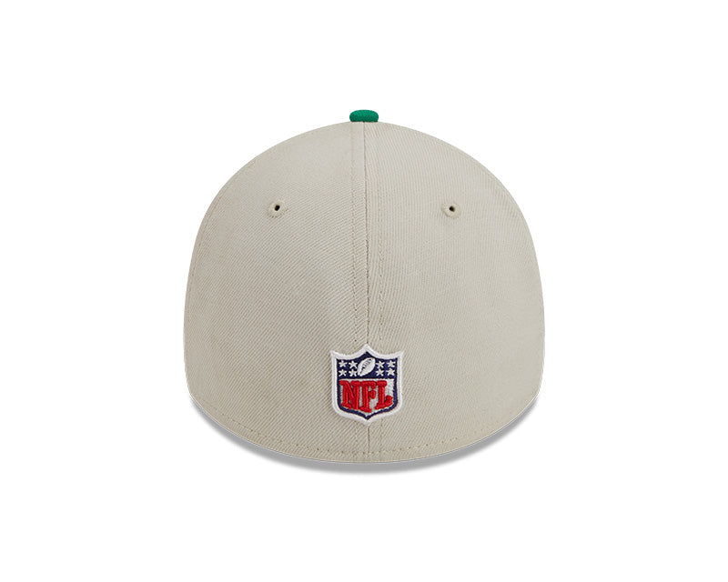 New York Jets New Era 2023 Historic Sideline 39THIRTY Flex Hat - Cream/Green - Pro League Sports Collectibles Inc.