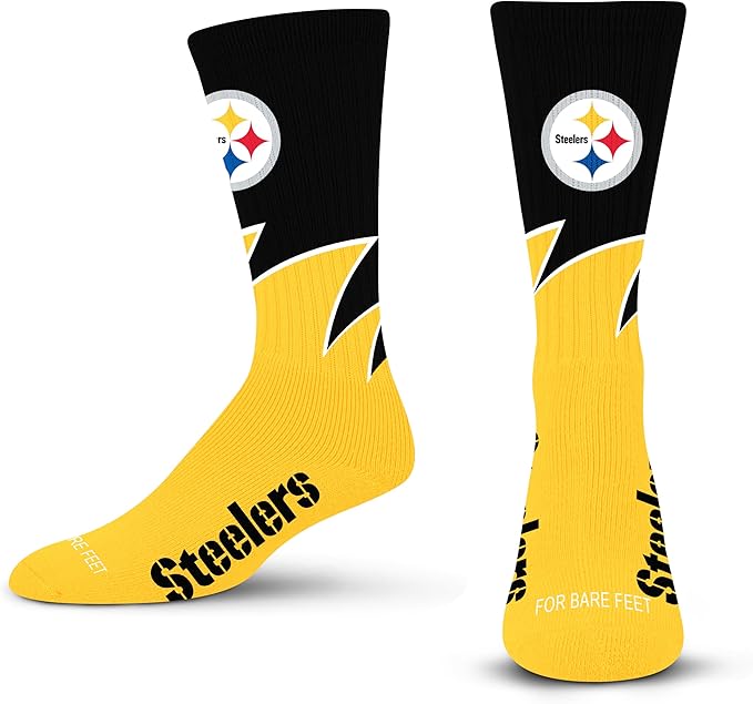 Pittsburgh Steelers For Bare Feet Wave Socks - Yellow/Black