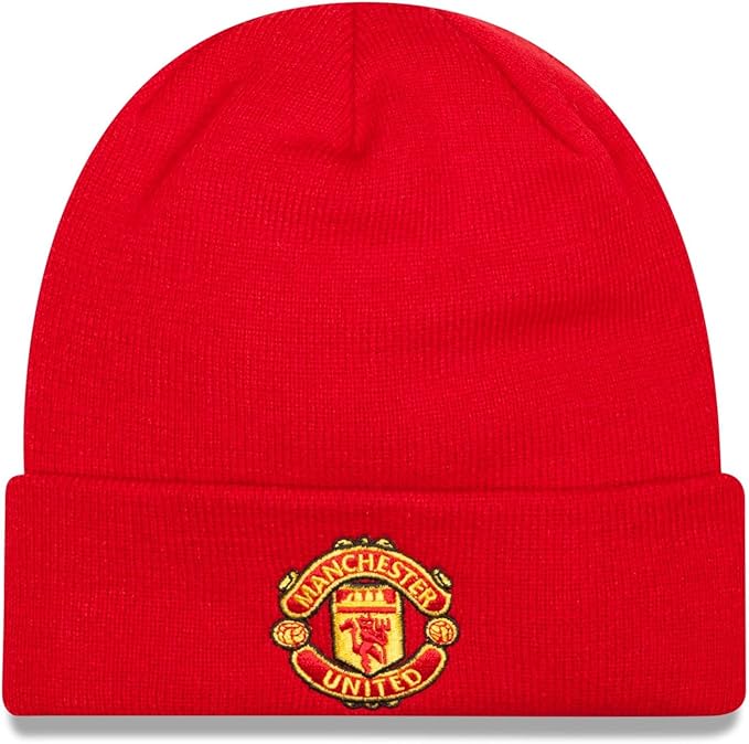Manchester United New Era Beanie Cuffed No Pom - Red