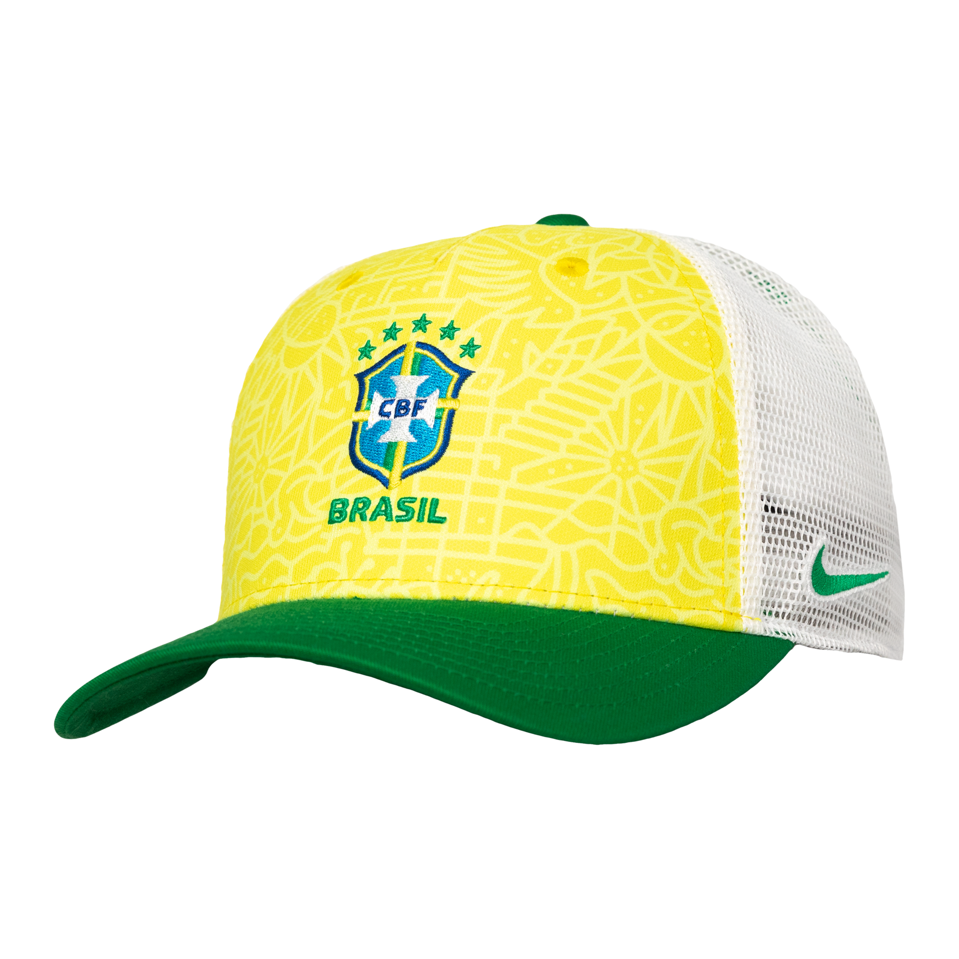 Brasil Soccer 2024 Nike Yellow Trucker Cap - Pro League Sports Collectibles Inc.