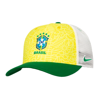 Brasil Soccer 2024 Nike Yellow Trucker Cap - Pro League Sports Collectibles Inc.