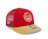 San Francisco 49ers New Era 2023 Sideline Low Profile 9FIFTY Snapback Hat - Scarlet/Gold