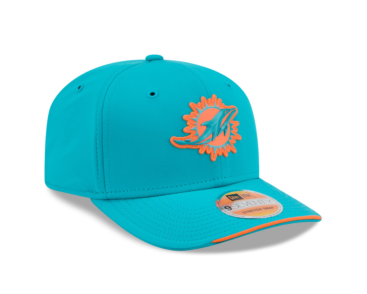 Miami Dolphins New Era 9SEVENTY 2026 Sideline Adjustable Hat - Teal