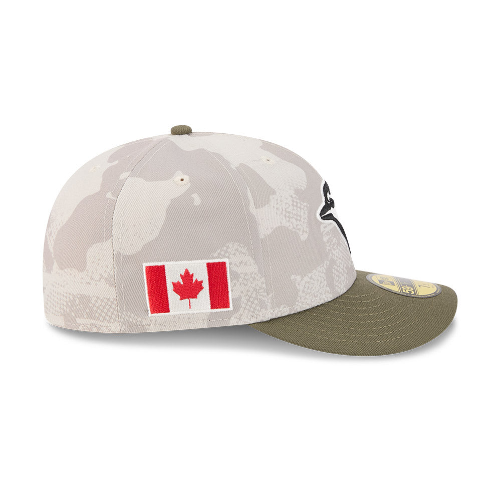Toronto Blue Jays Camo Armed Forces 2025 On-Field New Era 59FIFTY Fitted Hat