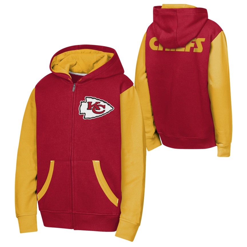 Youth Kansas City Chiefs Stadium 2.0 Full Zip Fleece Hoodie