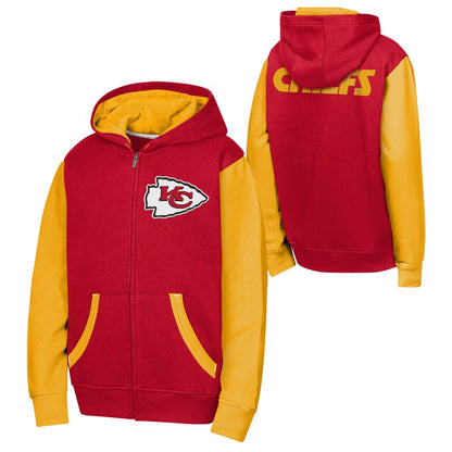 Youth Kansas City Chiefs Stadium 2.0 Full Zip Fleece Hoodie