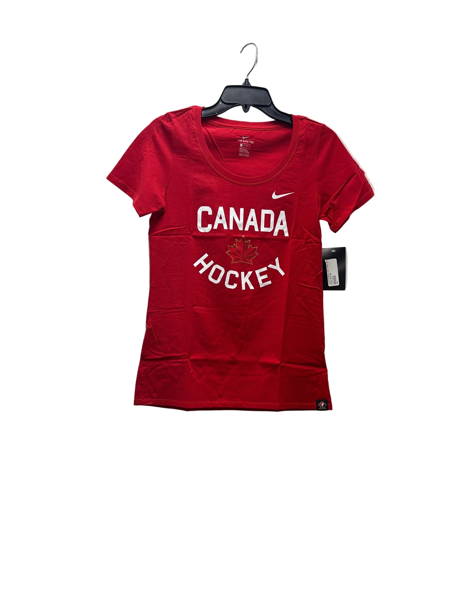 Women's Team Canada Hockey Core Cotton Scoop T-Shirt - Red