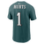 Jalen Hurts #1 Philadelphia Eagles Nike - Name & Number Green T-Shirt