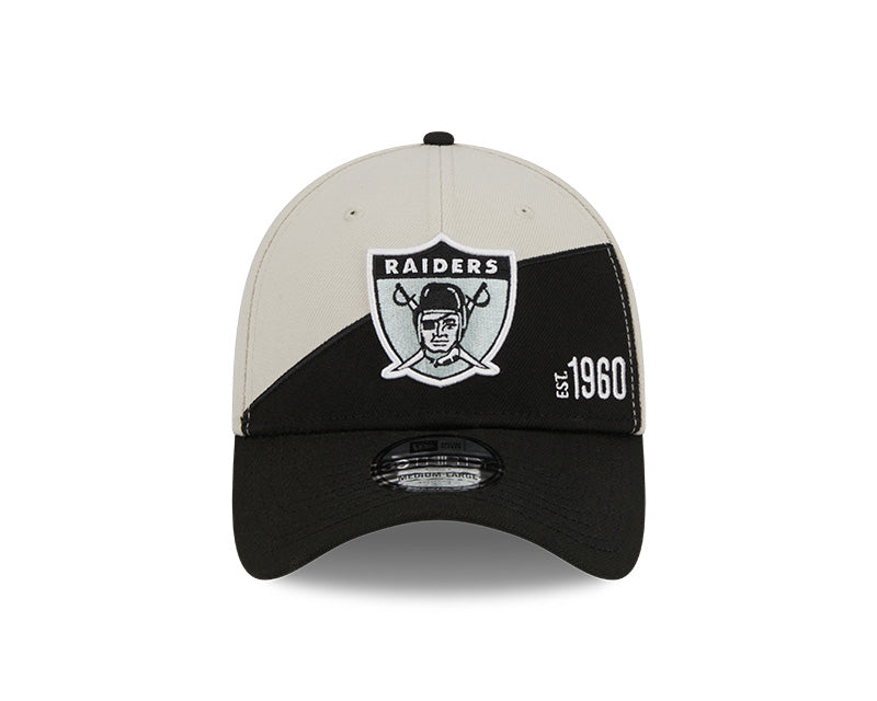 New Era Men's Las Vegas Raiders 2023 Sideline Historic 39THIRTY Flex Hat - Cream & Black - M/L Each