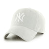 New York Yankees THICK CORD Clean Up '47 Brand Adjustable Hat - Grey - Pro League Sports Collectibles Inc.