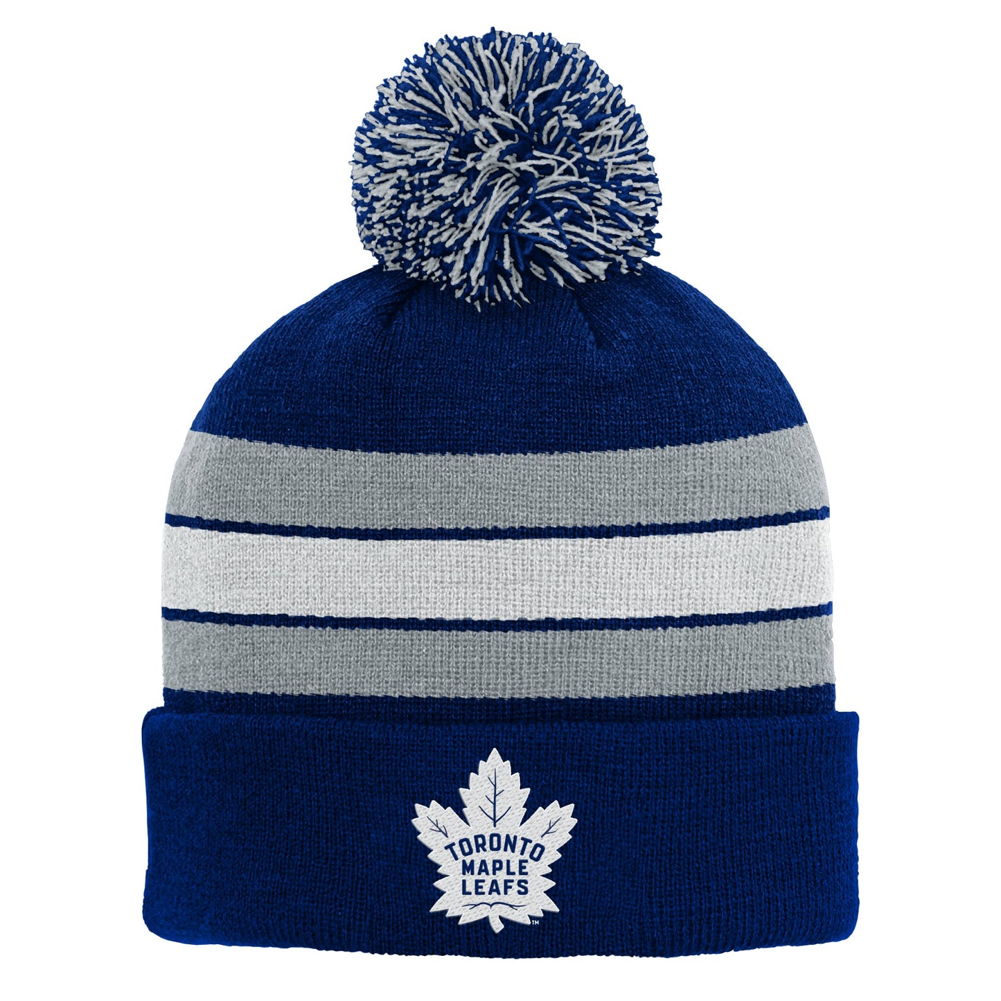 Youth Toronto Maple Leafs Mitchell and Ness HWC Stripe Beanie Toque